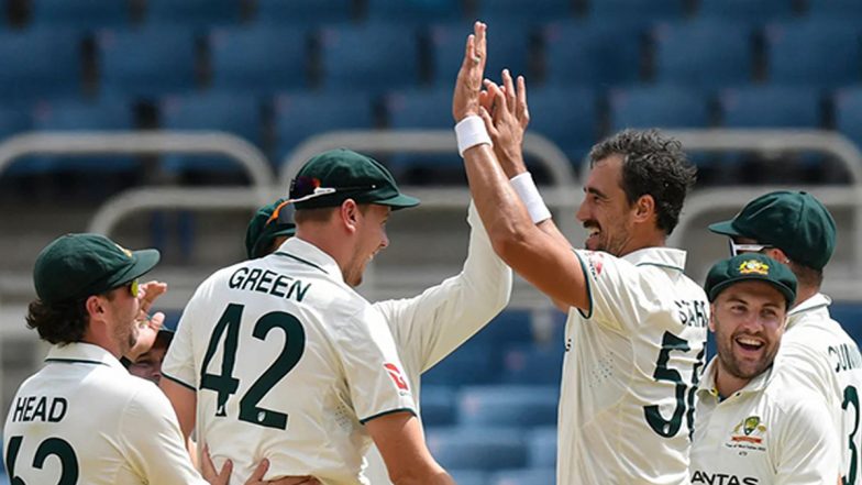 WI vs AUS 3rd Test 2025: Mitchell Starc’s Fiery Spell, Scott Boland’s Hat-Trick Humiliate West Indies in Historic Collapse