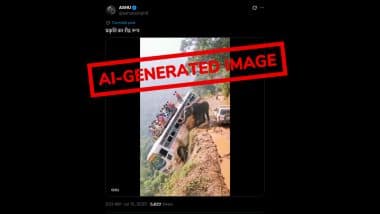 Did an Elephant Push a Bus Full of Passengers off a Cliff? Viral Video Turns Out To Be AI-Generated After Fact-Check