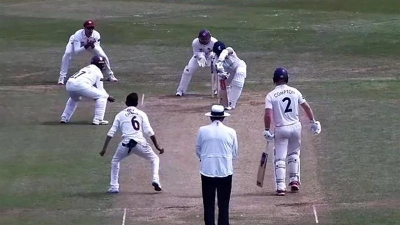 Yuzvendra Chahal Bowls Ripper To Remove Ekansh Singh During Kent vs Northamptonshire Country Championship 2025 Match (Watch Video)