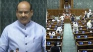 Parliament Monsoon Session 2025: Lok Sabha Adjourned Till 2 PM Amid Opposition Protest Over Bihar SIR, Speaker Om Birla&rsquo;s Appeals Go Unheeded