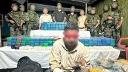 Drug Racket Busted in Manipur: Assam Rifles Along With Manipur Police and CRPF Recover Heroin, Methamphetamine Tablets in Jiribam District, 1 Arrested (See Pic)