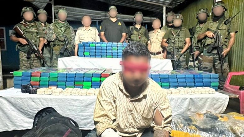 Assam Rifles and Manipur Police Seize Heroin, Meth Tablets in Jiribam; 1 Arrested