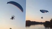 North Dakota: Paraglider Unharmed After Crashing Into Power Line, Falling Into Red River in Grand Forks; Video Surfaces