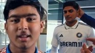 &lsquo;Kafi Inspiration Mila Unse&rsquo; Vaibhav Suryavanshi Expresses That He Drew Confidence From Shubman Gill To Play His 143-Run Knock During IND U19 vs ENG U19 4th ODI 2025 (Watch Video)