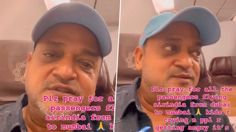 &lsquo;We Don&rsquo;t Want To Be Scared&rsquo;: Sajid Khan Slams Air India Over Mid-Flight Chaos During Dubai-Mumbai Journey, Calls Out Airline Staff for Lack of Concern About Passenger Safety (Watch Video)