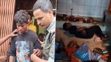 Jharkhand: Thief Breaks Into West Singhbhum Temple To Steal Gold, Falls Asleep Next to Idol; Caught Red-Handed With Stolen Ornaments by Priest (Watch Video)