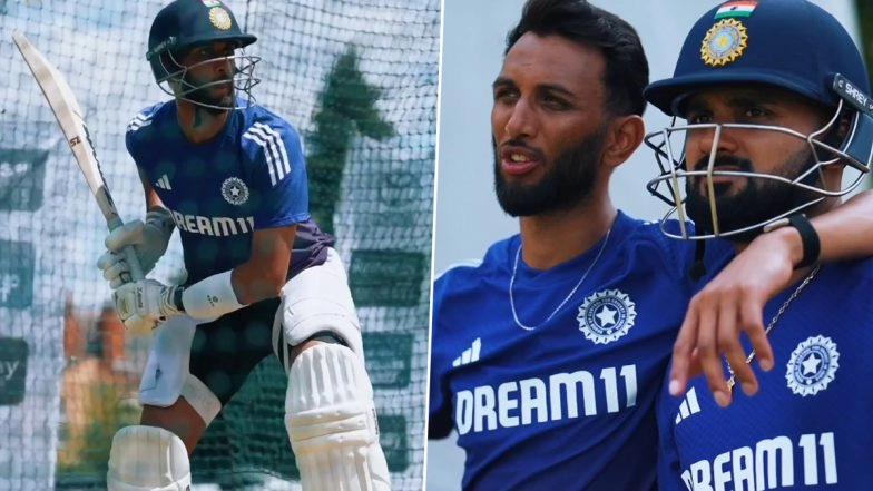 IND vs ENG 2nd Test 2025: India’s Tail-Enders Sweat It Out in Nets Ahead of Birmingham Match Against England (Watch Video)