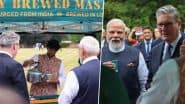 PM Modi in UK: Prime Minister Narendra Modi, British Counterpart Keir Starmer Hold ‘Chai Pe Charcha’ at Chequers in London (See Pics and Video)