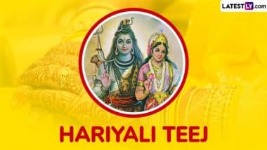 When Is Hariyali Teej? Know Shravan Teej Date, Shubh Muhurat, Rituals and Significance To Celebrate the Hindu Festival Honouring the Divine Union of Lord Shiva and Goddess Parvati