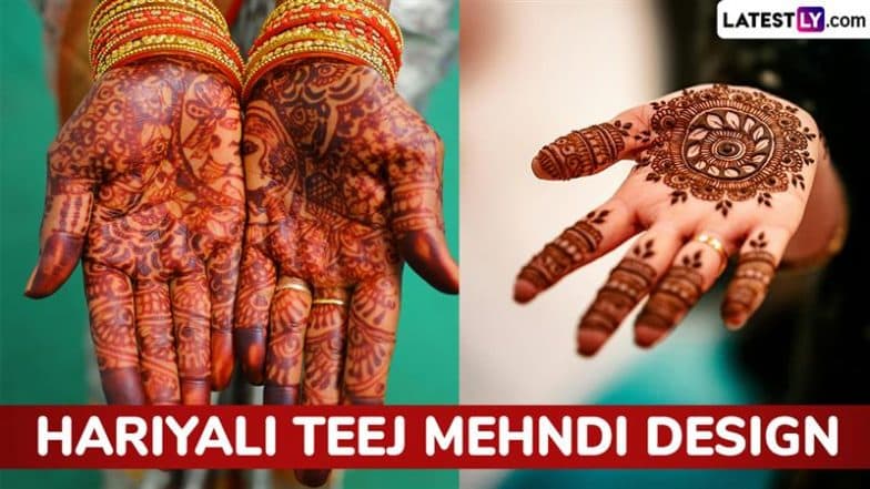 Hariyali Teej 2025 Mehndi Designs For Newly-Married Women: Easy Teej Mehndi Ideas, Mandala Henna Patterns and Latest Mehendi Image Videos For Your First Shravan Teej