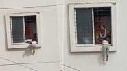 Pune: Off-Duty Fireman Saves 4-Year-Old Girl Clinging to Clinging to 3rd Floor Window Grills in Maharashtra, Heart-Stopping Video Goes Viral