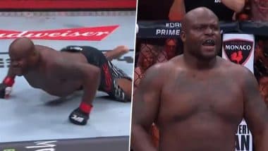 Derrick Lewis Knocks Out Tallison Teixeira in 35 Seconds at UFC Fight Night Heavyweight Main Event, MMA Fighter Talks With US President Donald Trump Post TKO Win (Watch Video)