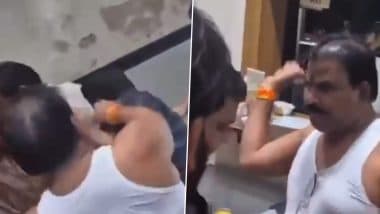  Shiv Sena MLA Sanjay Gaikwad Slaps Canteen Staff in Mumbai over Stale Food
