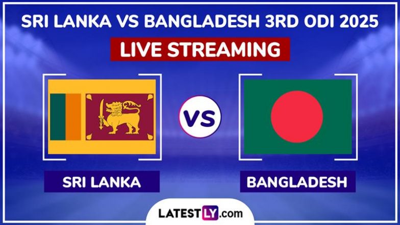 Sri Lanka vs Bangladesh Live Streaming Online, 3rd ODI 2025: How To Watch SL vs BAN Cricket Match Free Live Telecast on TV?