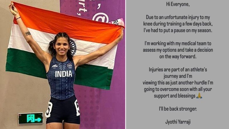 World Championships 2025: Asian Champion 100M Hurdler Jyothi Yarraji Suffers Knee Injury    
