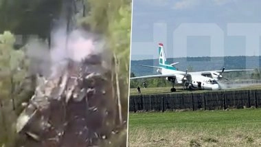 Russia Plane Crash: Angara Airline’s Antonov An-24 Aircraft Crashes in Amur Region, Kills All 49 on Board (Watch Videos)