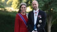Catherine, Princess of Wales Wears Princess Diana's Lover's Knot Tiara, Watch Kate Middleton Turn Heads in Red Givenchy Gown at the State Banquet With Prince William