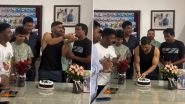 MS Dhoni Celebrates 44th Birthday By Cutting Cake, Former India National Cricket Team Captain Feeds Friends With His Own Hands (Watch Video)