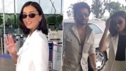 Tara Sutaria and Veer Pahariya Spark Dating Rumours With Stylish Airport Appearance and Romantic PDA (Watch Video)