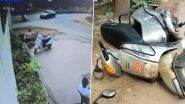 Gandhinagar Road Accident: Speeding BMW Rams Into Scooter, Kills Rider on Spot; Probe Underway As Video Goes Viral