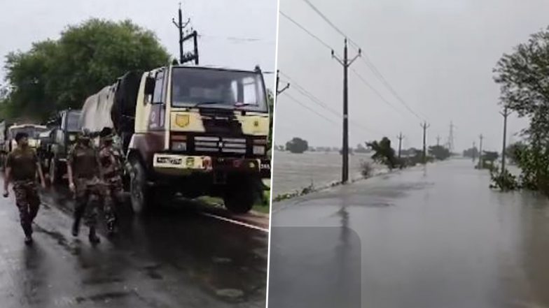 Flood-Like Situation in MP’s Shivpuri After Heavy Rains; Army Called As Several People Trapped in Flooded Areas (Watch Video)