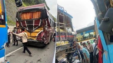 Ramban: 36 Amarnath Pilgrims Suffer Minor Wounds in Bus Collision in Jammu and Kashmir (See Pics and Video)
