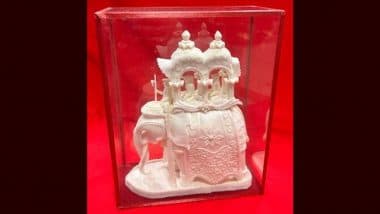 PM Narendra Modi Gifts Miniature Elephant Ambawari to Ghana's Speaker, Alban Kingsford Sumana Bagbin (See Pic)