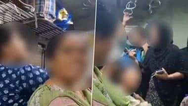 ‘Speak Marathi or Get Out’: Mumbai Local Train Brawl Over Seat in Ladies Compartment Quickly Turns Into Language Row (Watch Video)