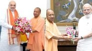 Yogi Adityanath Meets PM Narendra Modi and Union Home Minister Amit Shah in Delhi (See Pics)