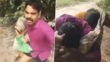 ‘Tumhare Paer Padta Hoon’: BJP Leader Rahul Balmiki Caught Partially Undressed With Married Woman at Cremation Ground in Bulandshahr, Begs Villagers for Mercy in Viral Video