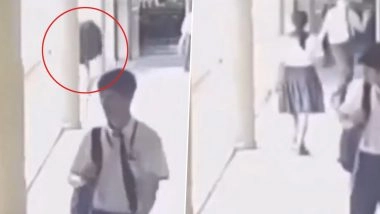 Suicide Caught on Camera in Ahmedabad: Class 10 Student Dies After Jumping From 4th Floor at Som Lalit School in Gujarat, Shocking Video Surfaces