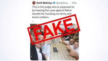 Did Lucknow Court Judge Take Selfie With Rahul Gandhi During Hearing of Indian Army ‘Defamation’ Case? BJP’s Amit Malviya’s Claim Found Fake in Fact Check