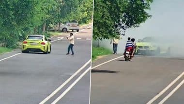 Noida Turns Into Reel Set: Man Films Luxury Car Doing Wild Doughnuts in Sector 44, Police Investigate As Stunt Video Goes Viral