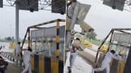 Washim: MNS Workers Ransack Tondgaon Toll Plaza, Smash Booths With Metal Rods Over Toll Collection on Incomplete Road; Video Goes Viral