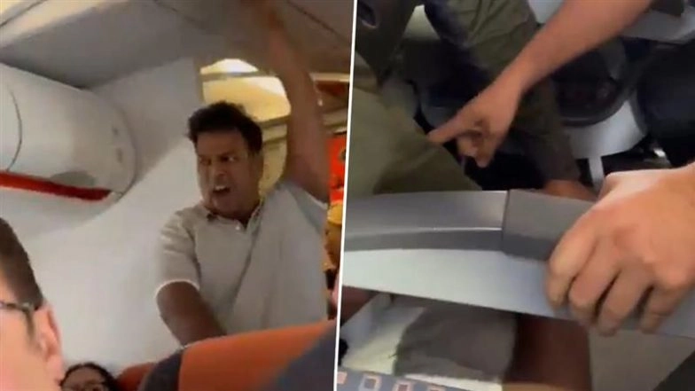 ‘Death to Trump’: Easyjet Flight Passenger Threatens To Bomb Plane, Gets Taken Down by Another Flyer (Watch Video)