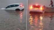 Patna: Couple&rsquo;s New Car Plunges Into Ganga River at Minar Ghat After Driver Hits Accelerator Instead of Brake; Heroic Boatmen Rescue Them in 45-Minute Operation (Watch Video)