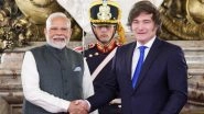 PM Narendra Modi Argentina Visit: Talks Held With President Javier Milei on Drone Technology Collaboration