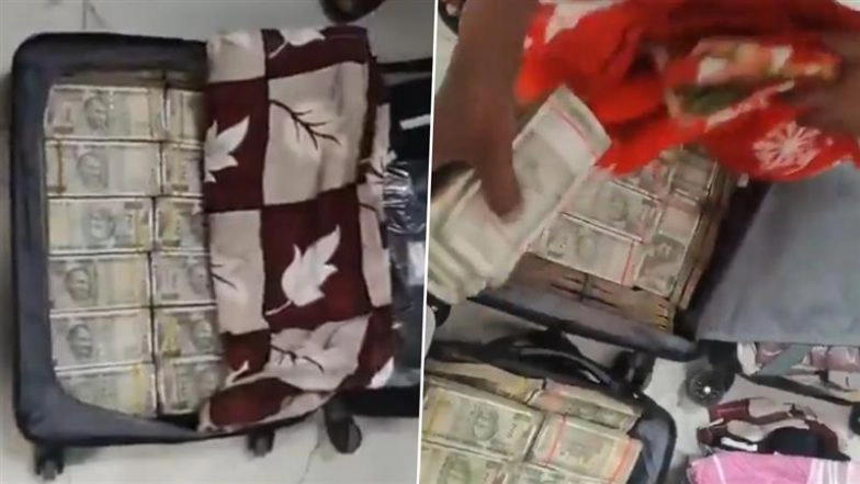 Ballia: Man Caught With INR 1.8 Crore Cash in 2 Trolley Bags on Sabarmati Express While Travelling to Poll-Bound Chhapra, Bihar; Video Surfaces