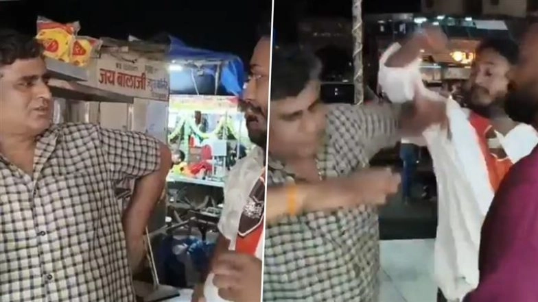 Mumbai: MNS Workers Repeatedly Slap 'Jodhpur Sweets' Shop Owner for Not Speaking Marathi in Mira Road, Video Goes Viral