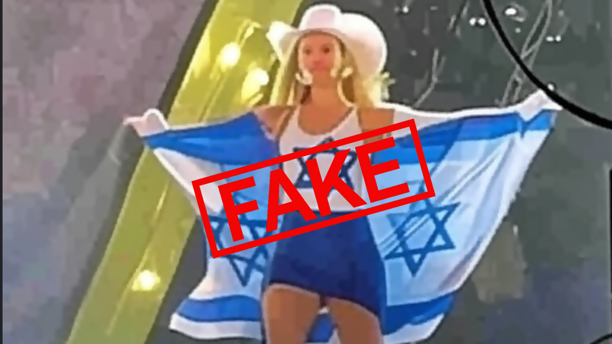 Fact Check News | Beyoncé Israel Flag Image Is Fake | 🔎 LatestLY