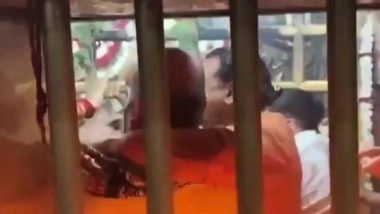 Vindhyavasini Dham Clash: Furious Pujari Beats Senior Priest, Son Inside Sanctum During Night Ritual; Gold Chain, Rudraksha Mala Looted Amid Chaos; Mirzapur Police Launch Probe (Watch Video)