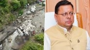 Pithoragarh Road Accident: Uttarakhand CM Pushkar Singh Dhami Announces Compensation After Vehicle Fell Into Gorge, Resulting in 8 Deaths