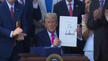 ‘One Big Beautiful Bill’: Donald Trump Signs ‘Big Beautiful Bill’ Into Law on US Independence Day (Watch Video)