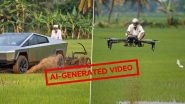 Fact Check: Is Tesla Cybertruck Being Used for Ploughing Field in India? As AI-Generated Video Goes Viral, Here&rsquo;s the Truth