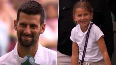 Novak Djokovic’s Daughter Tara Djokovic Steals the Show at Wimbledon 2025 With Her Victory Dance (Watch Video)