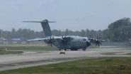 F35B Jet Stranded in Kerala: UK Engineering Team Aboard British Royal Air Force Airbus A400M Atlas Arrive at Thiruvananthapuram International Airport (Watch Video)