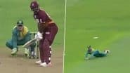 AB de Villiers Takes Superb Diving Catch To Dismiss Dwayne Smith During West Indies Champions vs South Africa Champions WCL 2025 Match (Watch Video)