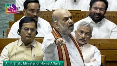 Operation Sindoor Debate in Lok Sabha: Amit Shah Lashes Out at Congress on ‘Homegrown Terrorists’ Remark, Says ‘Whom Do You Want to Save?’