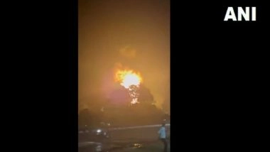 India News | Haryana: Oil Tanker Caught Fire on Ambala-Chandigarh Road