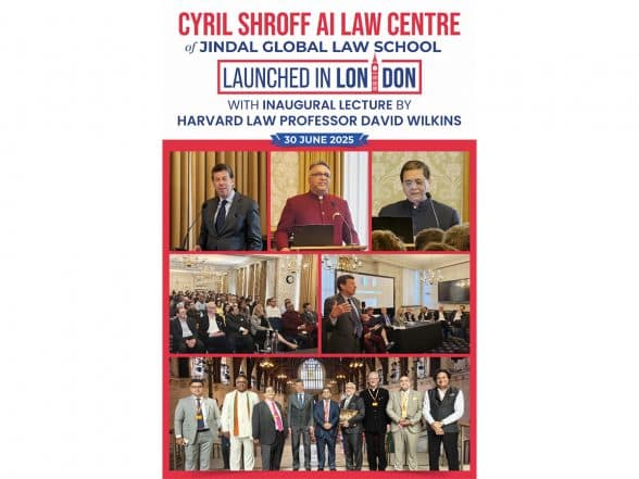 Business News | Cyril Shroff AI Law Centre of Jindal Global Law School Launched in London by Harvard Law Professor